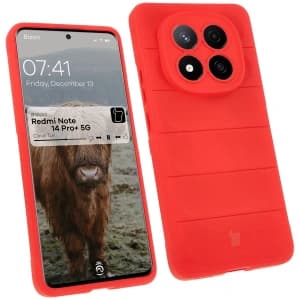 Pancerne etui Bizon Case Tur do Xiaomi Redmi Note 14 Pro Plus 5G czerwone