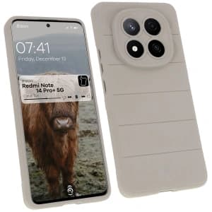 Pancerne etui Bizon Case Tur do Xiaomi Redmi Note 14 Pro Plus 5G jasnoszare