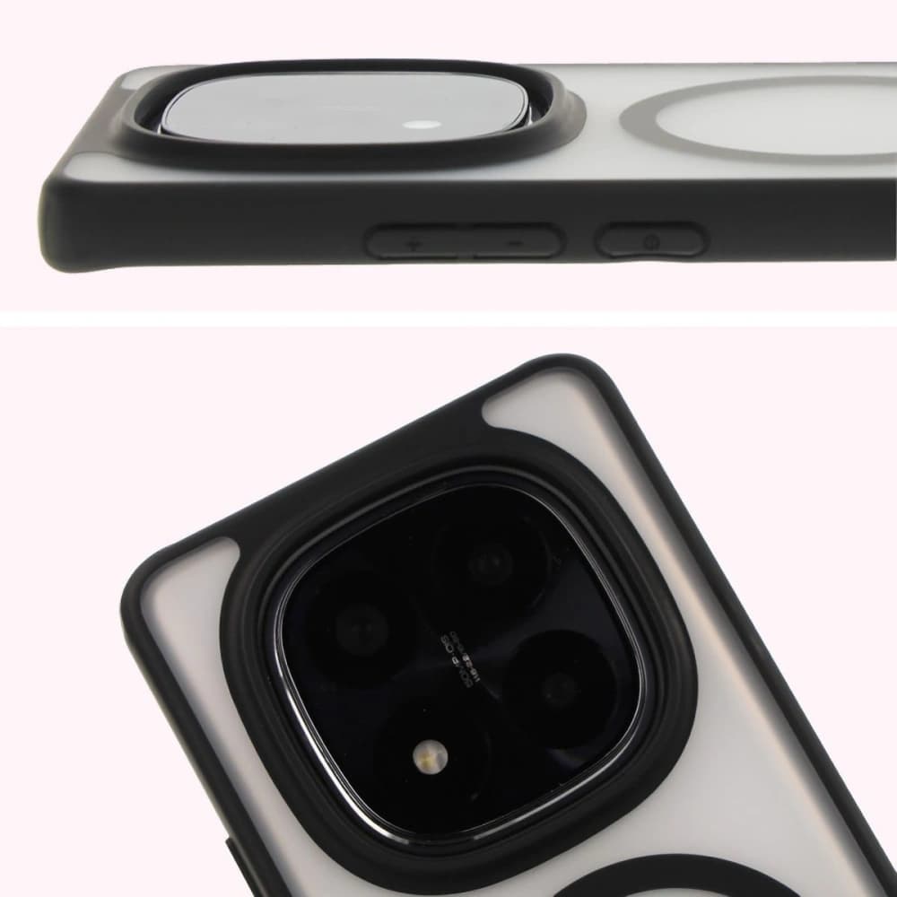 Bizon Case MatteO Magnetic Xiaomi Redmi Note 14 Pro 5G / 14 Pro Plus 5G / Poco X7 transluzent mit schwarzem Rahmen - 4