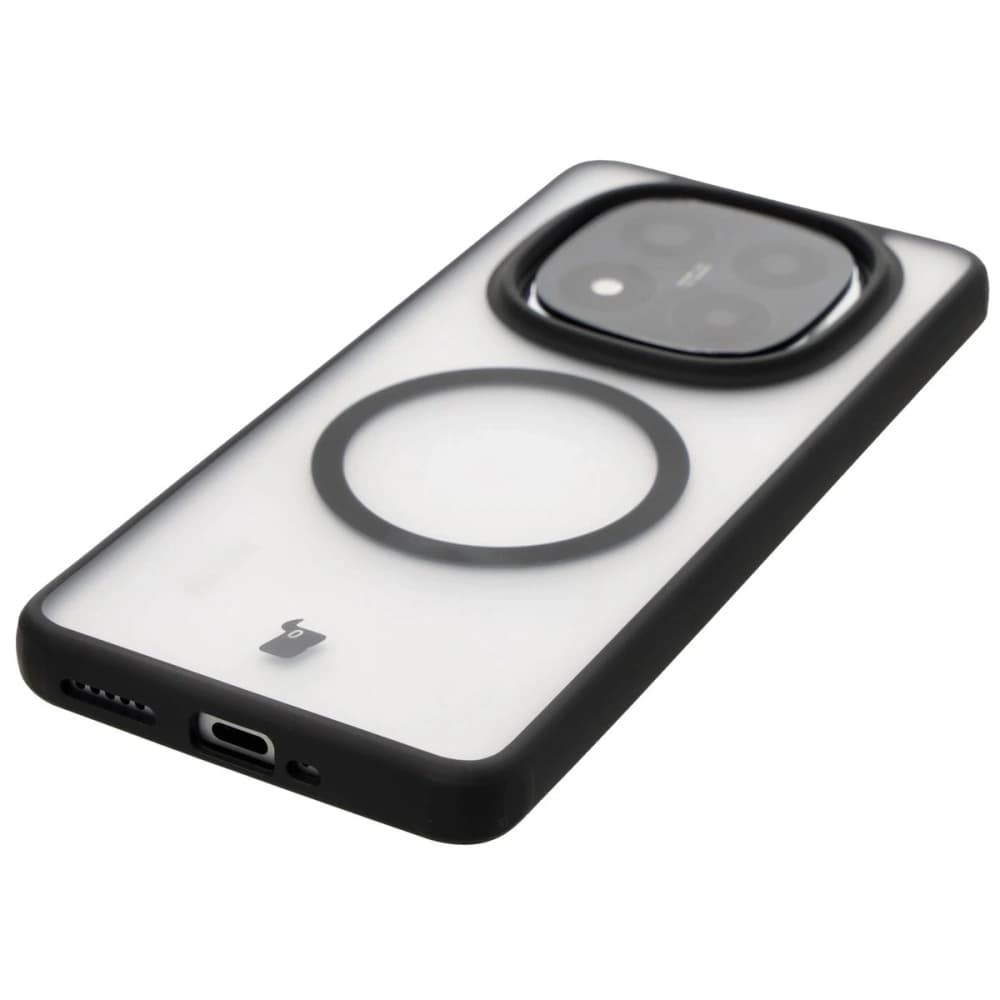 Bizon Case MatteO Magnetic Xiaomi Redmi Note 14 Pro 5G / 14 Pro Plus 5G / Poco X7 transluzent mit schwarzem Rahmen - 6