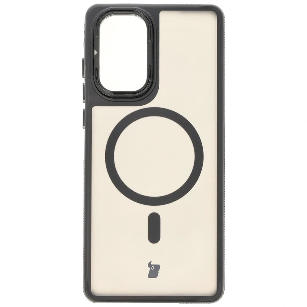 Bizon Case Eclipse Stand & Magnetic Motorola Edge 50 Fusion rauchig mit einem schwarzen Rahmen - 2