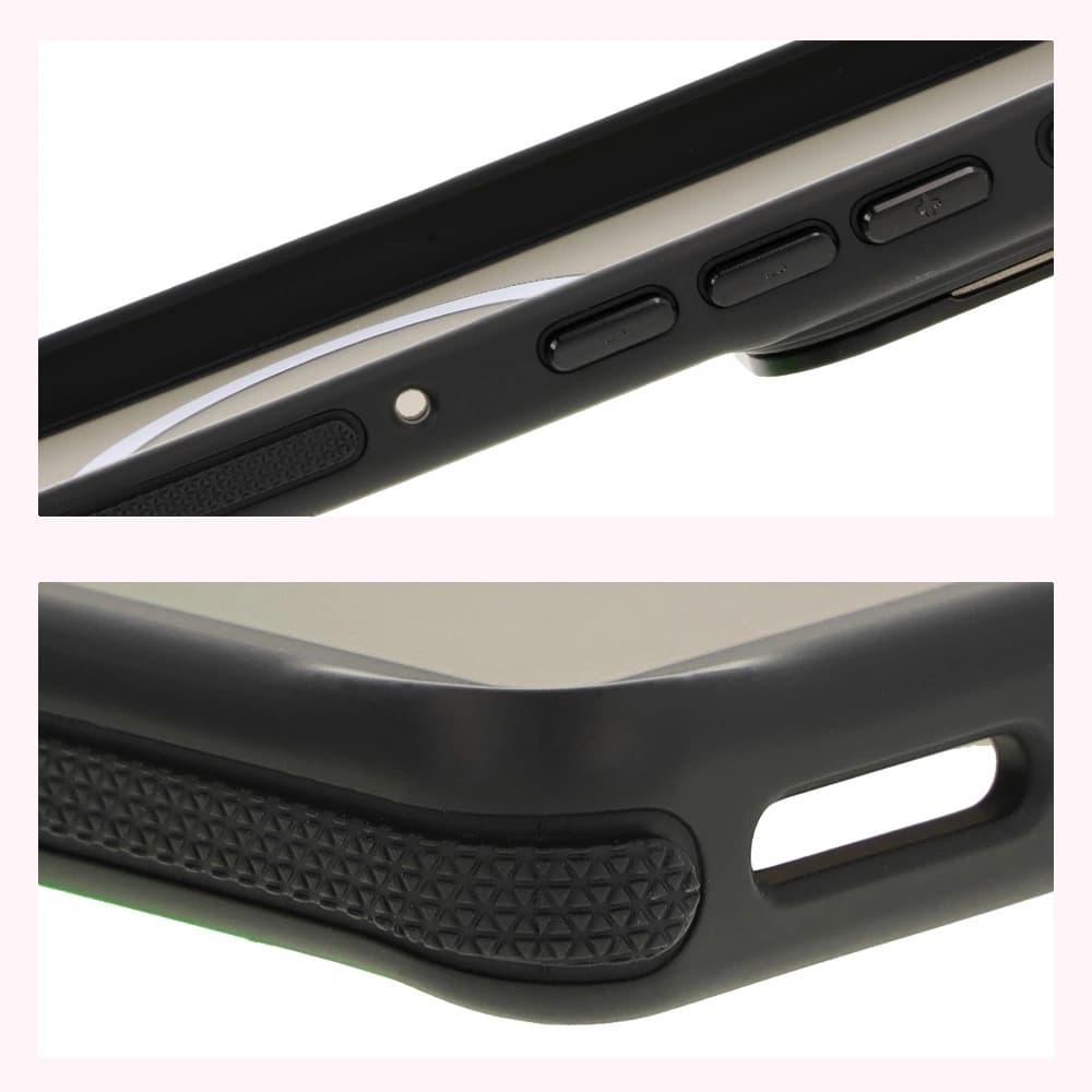 Bizon Case Eclipse Stand & Magnetic Motorola Edge 50 Fusion rauchig mit einem schwarzen Rahmen - 6