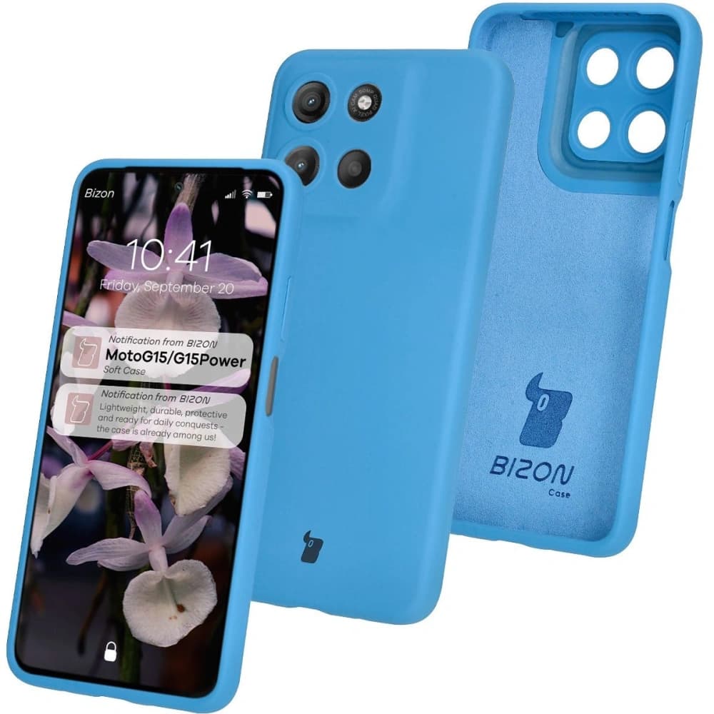 Bizon Soft Case Motorola Moto G15 / G15 Power blau - 1