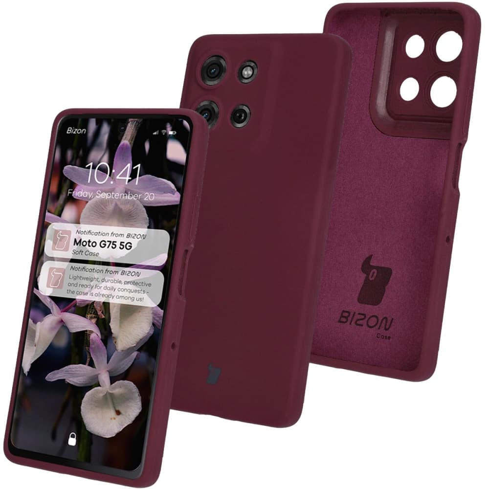 Bizon Soft Case Motorola Moto G75 5G dunkel lila - 1