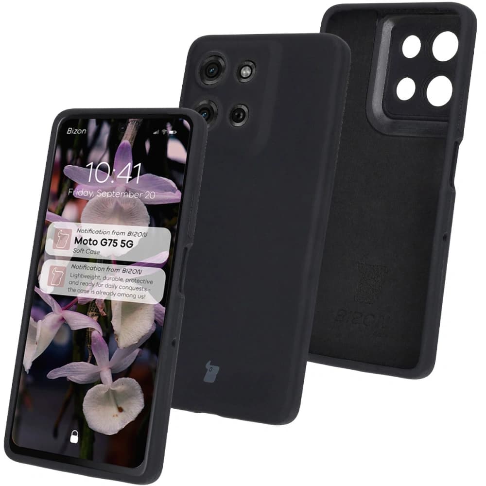Bizon Soft Case Motorola Moto G75 5G schwarz - 1