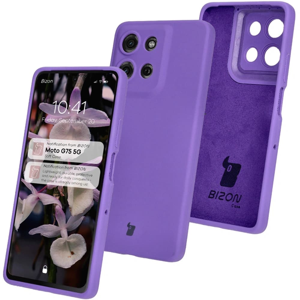 Bizon Soft Case Motorola Moto G75 5G lila - 1