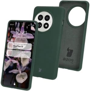 Silikonowe etui Bizon Soft Case do OnePlus 13 ciemnozielone