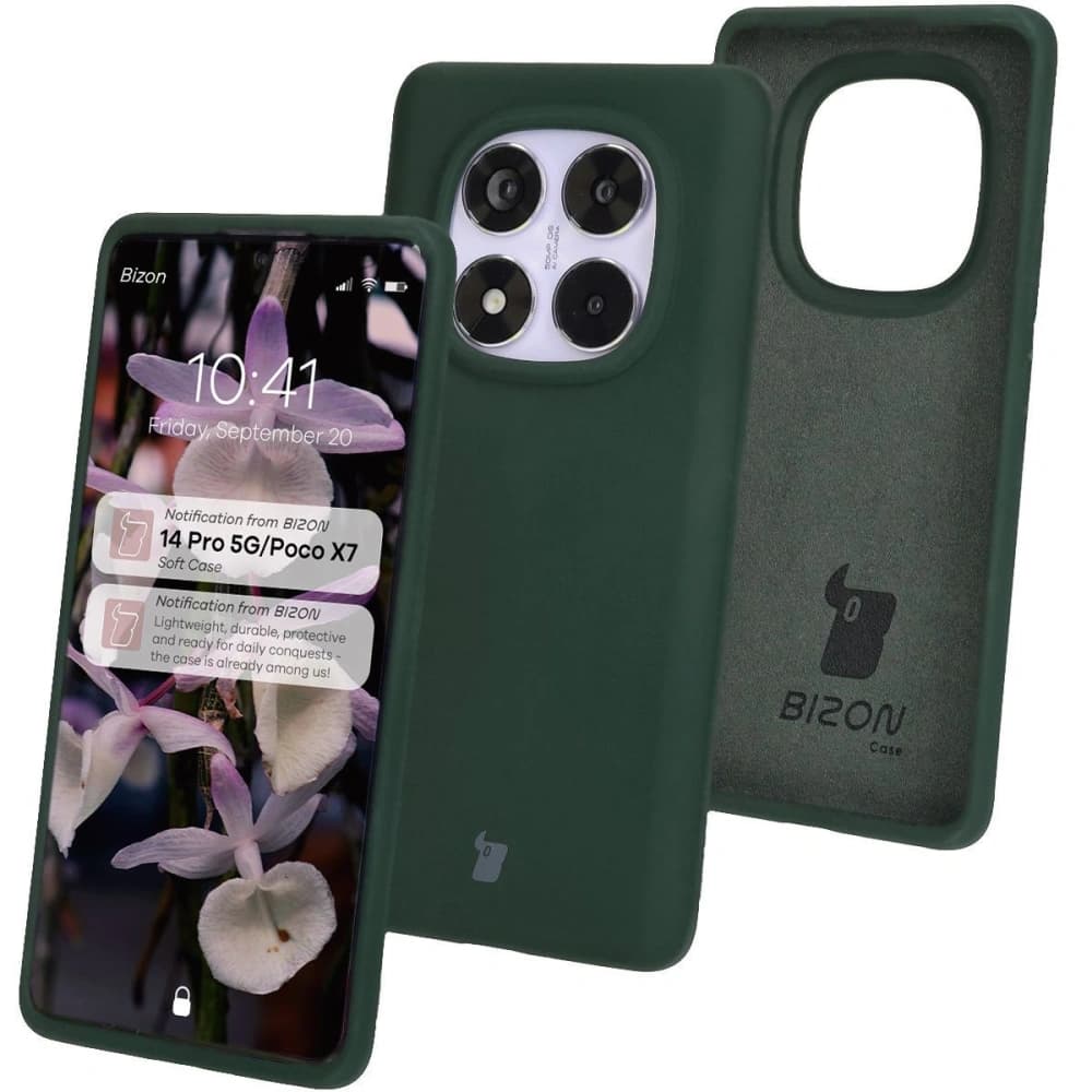 Bizon Soft Case Xiaomi Redmi Note 14 Pro 5G / Poco X7 dark green - 1