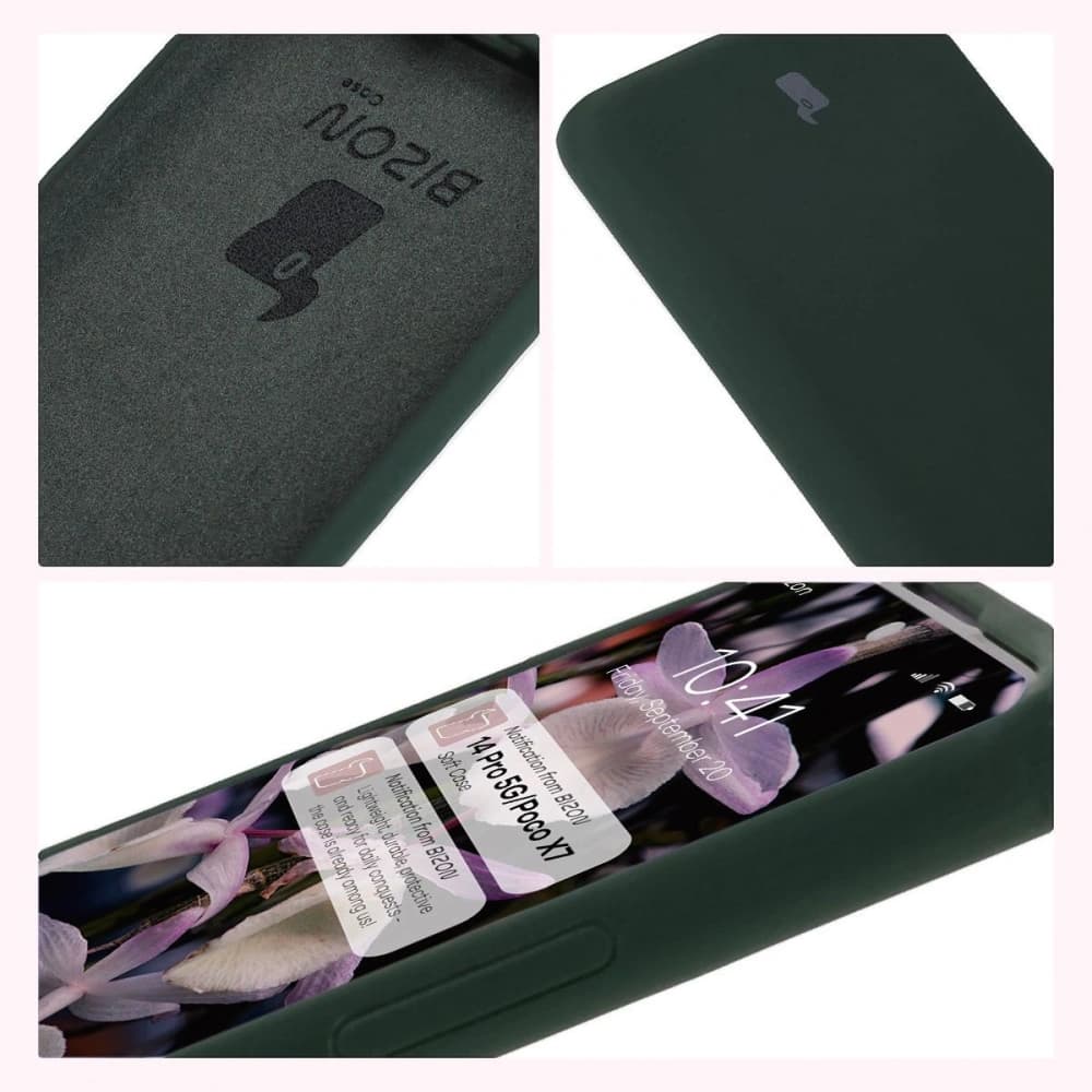 Bizon Soft Case Xiaomi Redmi Note 14 Pro 5G / Poco X7 dark green - 6