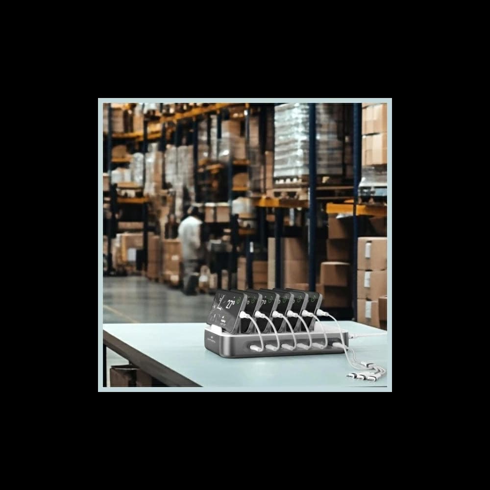 4smarts Team 100W USB-A, 5xUSB-C charging station with cable set space grey - 4