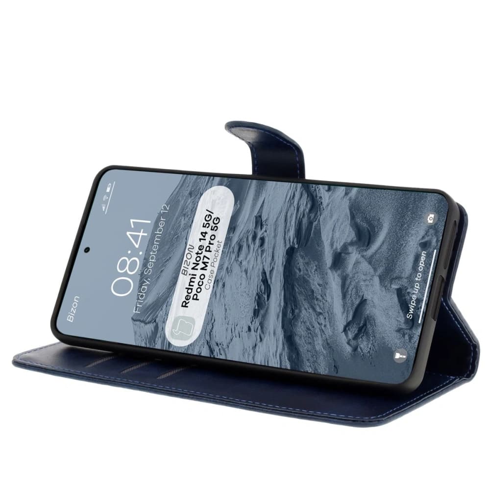 Bizon Case Pocket Xiaomi Redmi Note 14 5G / Poco M7 Pro 5G navy blue - 5