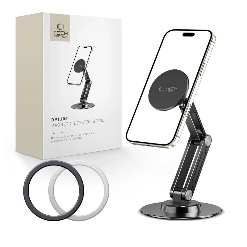 Tech-protect Dpt100 Universal Magnetic Magsafe Phone Desktop Stand Black - 1