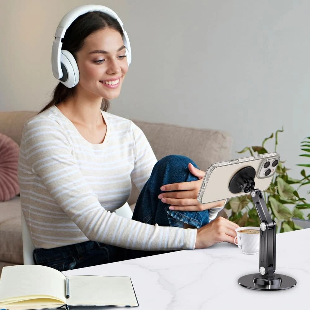 Tech-protect Dpt100 Universal Magnetic Magsafe Phone Desktop Stand Black - 5