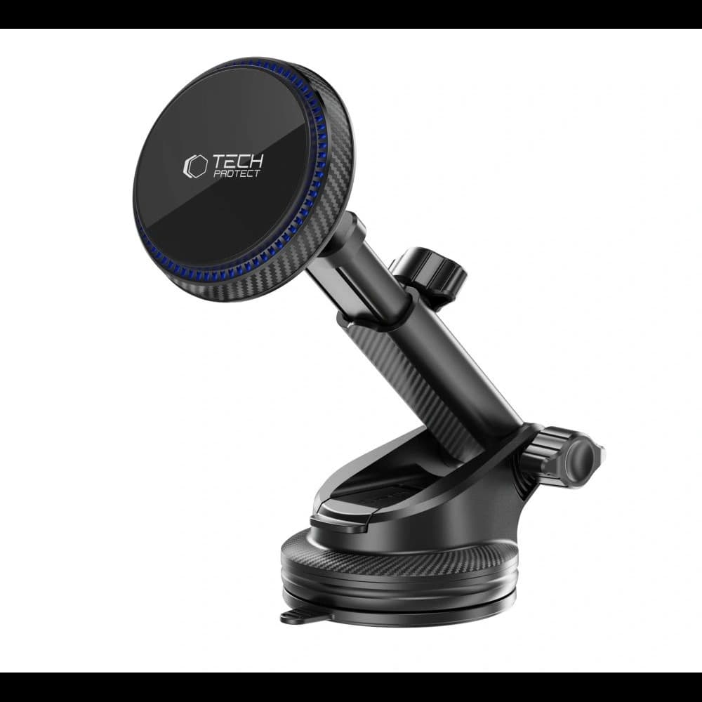 Tech-protect Mm15w-v4 Magnetic Magsafe Dashboard & Vent Car Mount Wireless Charger 15w Black - 3