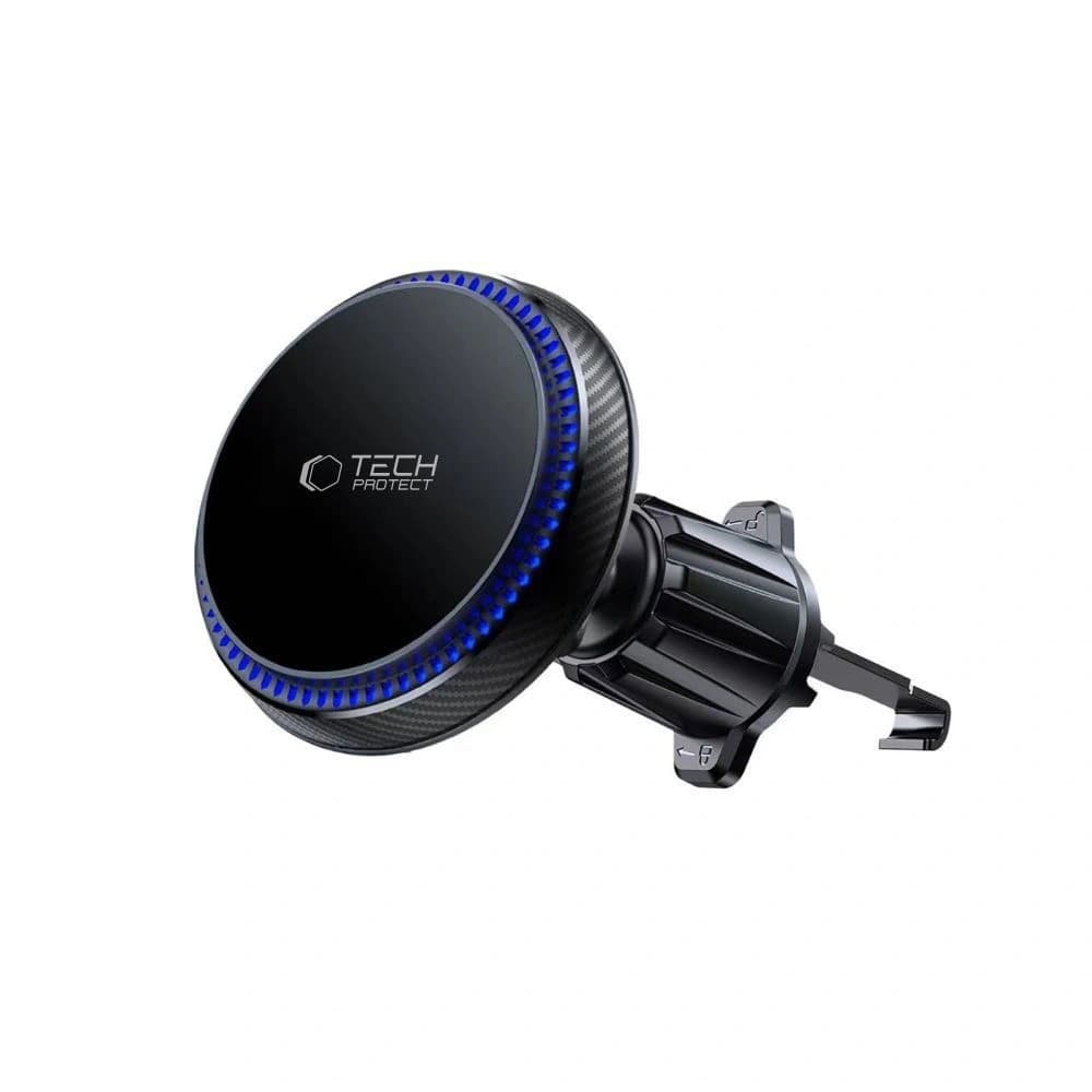 Tech-protect Mm15w-v4 Magnetic Magsafe Dashboard & Vent Car Mount Wireless Charger 15w Black - 5