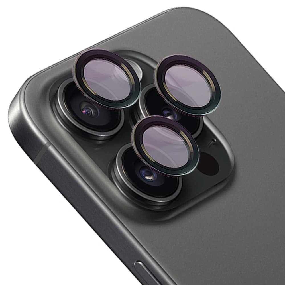 Bizon Glass Snap Lens Apple iPhone 15 Pro / 15 Pro Max black - 1