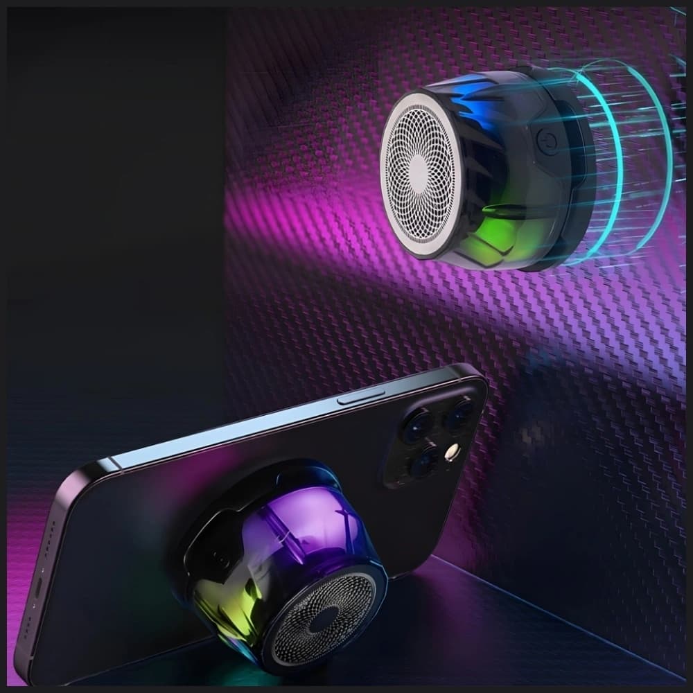 4smarts SoundCharge RGB Bluetooth 5.4 compatible MagSafe Bluetooth speaker black - 3