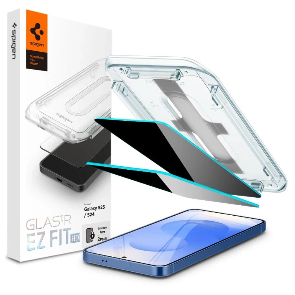 Spigen GLAS.tR ez Fit HD Samsung Galaxy S24 / S25 Datenschutz [2 PACK] - 1
