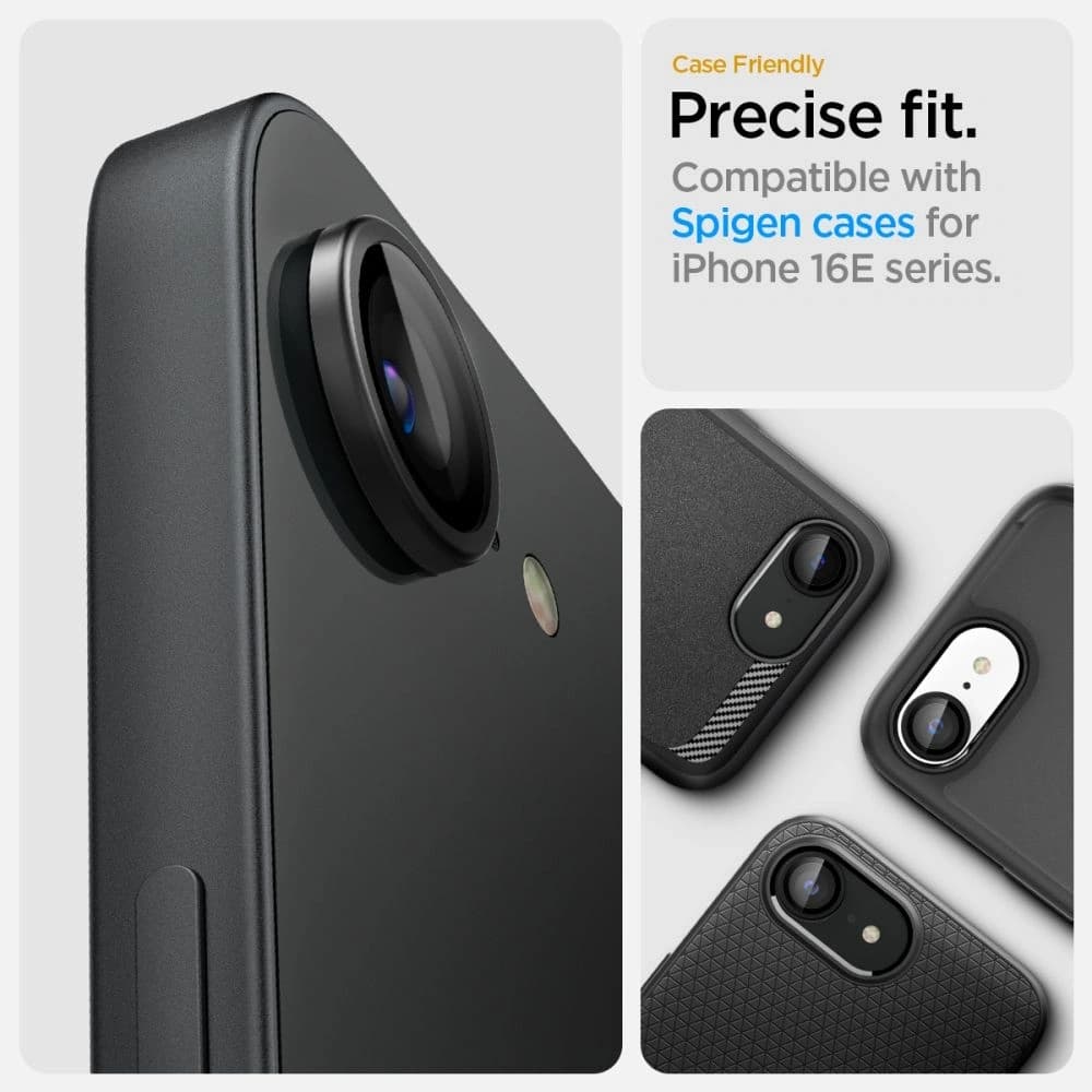 Spigen Optik Pro Glas.tr ez Fit Kamera Schutz Apple iPhone 17e / 16e Schwarz [2 PACK] - 9