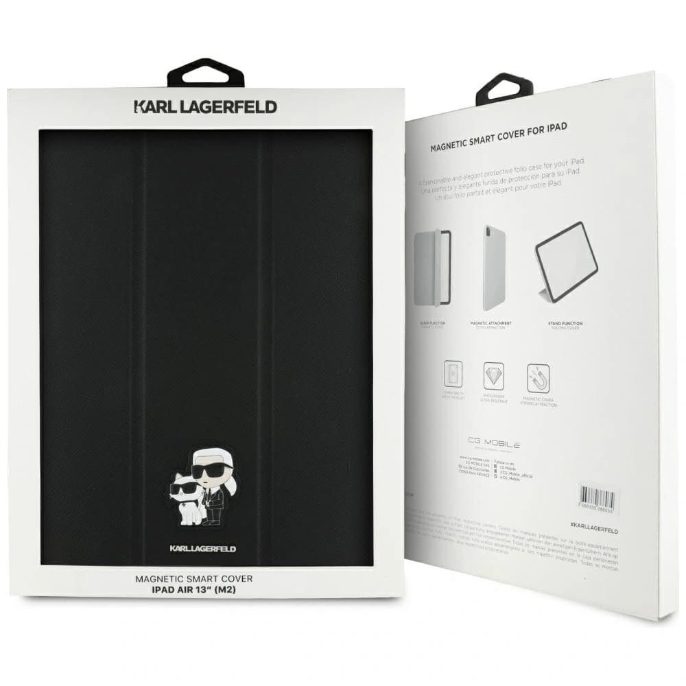 Etui Karl Lagerfeld KLFC13RM24SAKCK Apple iPad Air 13" 2024 (6. generacji) Book Cover Saffiano Magnetic Karl &Choupette czarny/black - 8