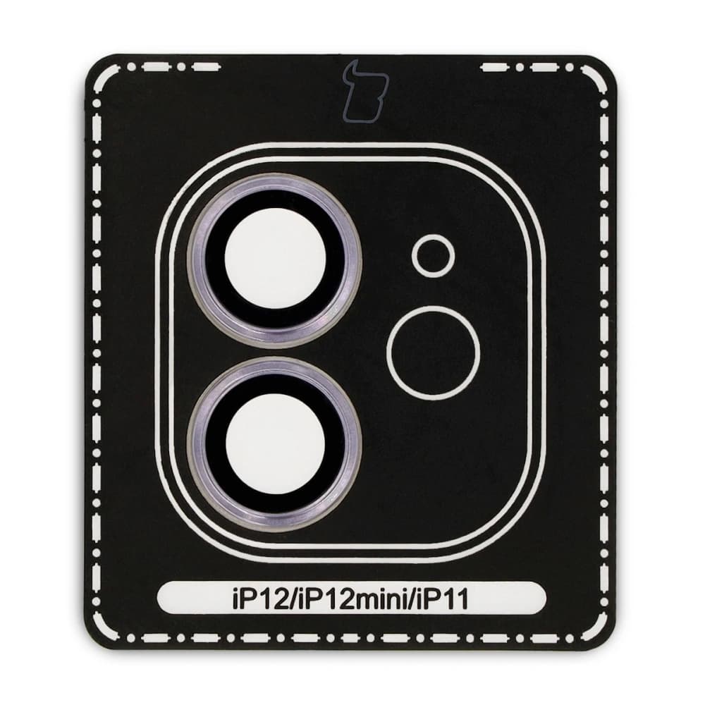 Bizon Glass Snap Lens Apple iPhone 12 / 12 Mini / 11 lila Rahmen - 2