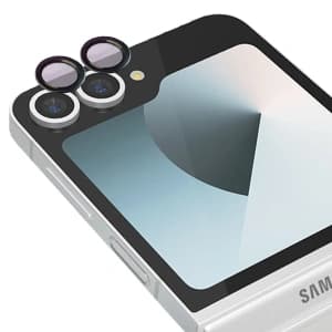 Bizon Glass Snap Lens Samsung Galaxy Z Flip 6 / 7 FE black frame