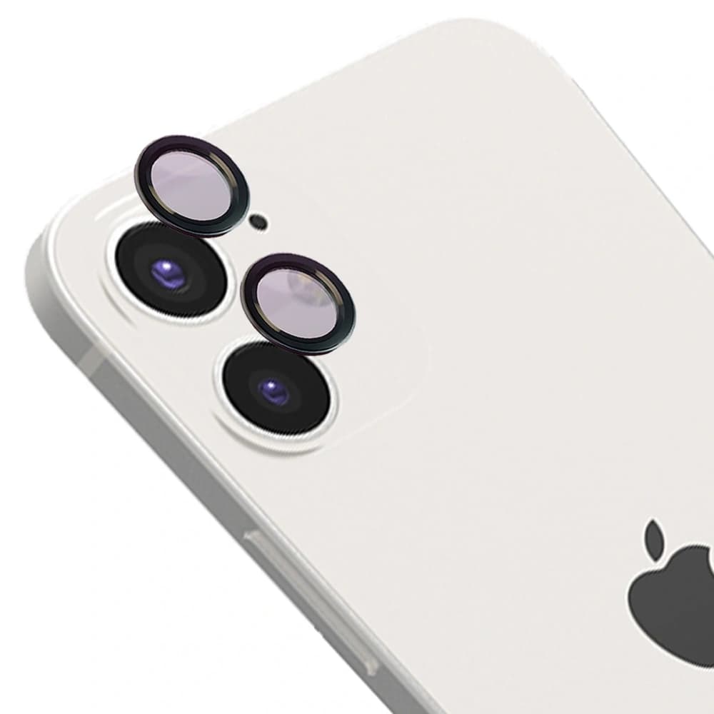 Bizon Glass Snap Lens Apple iPhone 12 / 12 Mini / 11 schwarzer Rahmen - 1