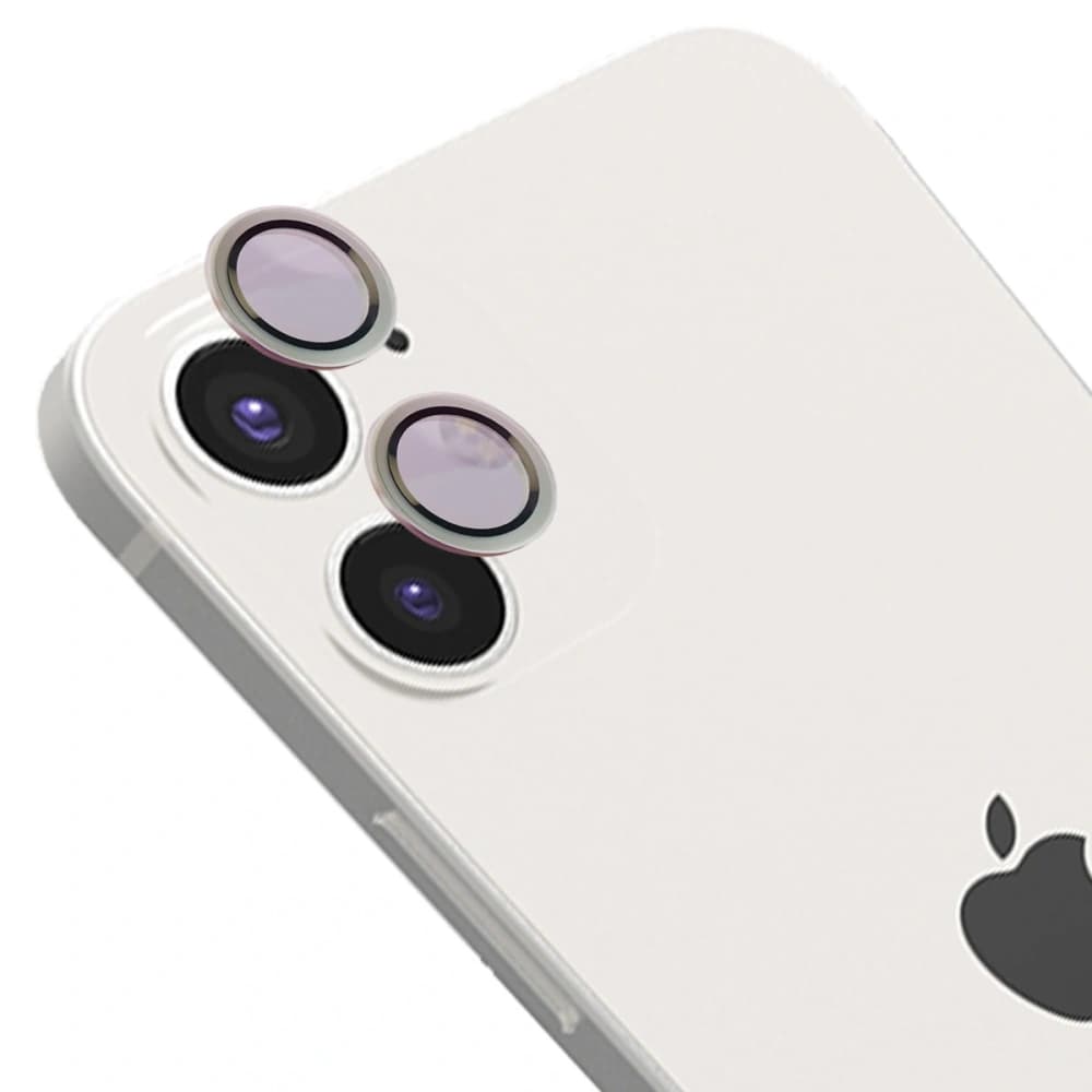Bizon Glass Snap Lens Apple iPhone 12 / 12 Mini / 11 silver frame - 1
