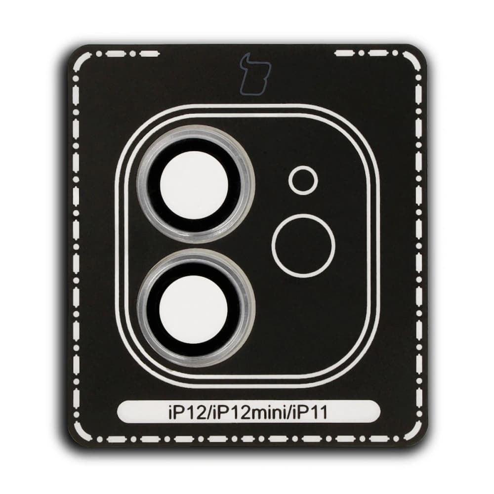 Bizon Glass Snap Lens Apple iPhone 12 / 12 Mini / 11 silver frame - 2