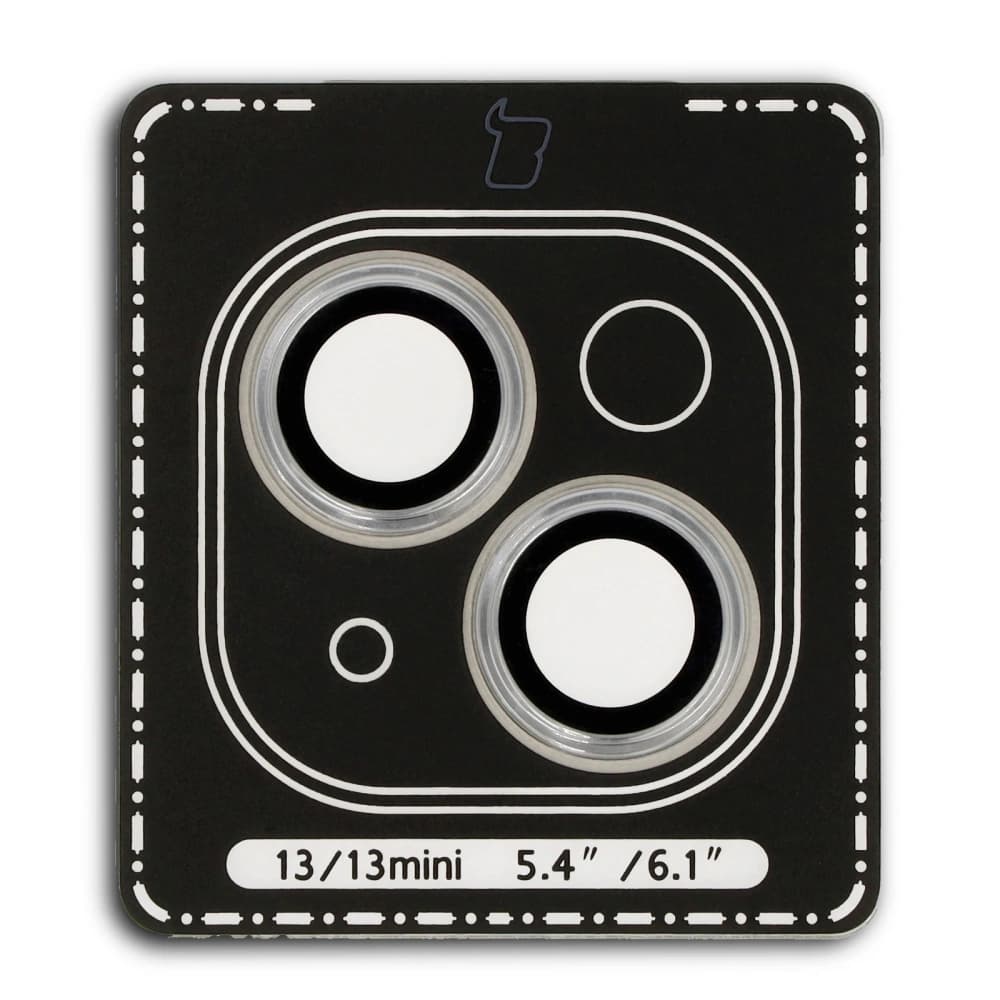 Bizon Glass Snap Lens Apple iPhone 13 / 13 Mini silver frame - 2