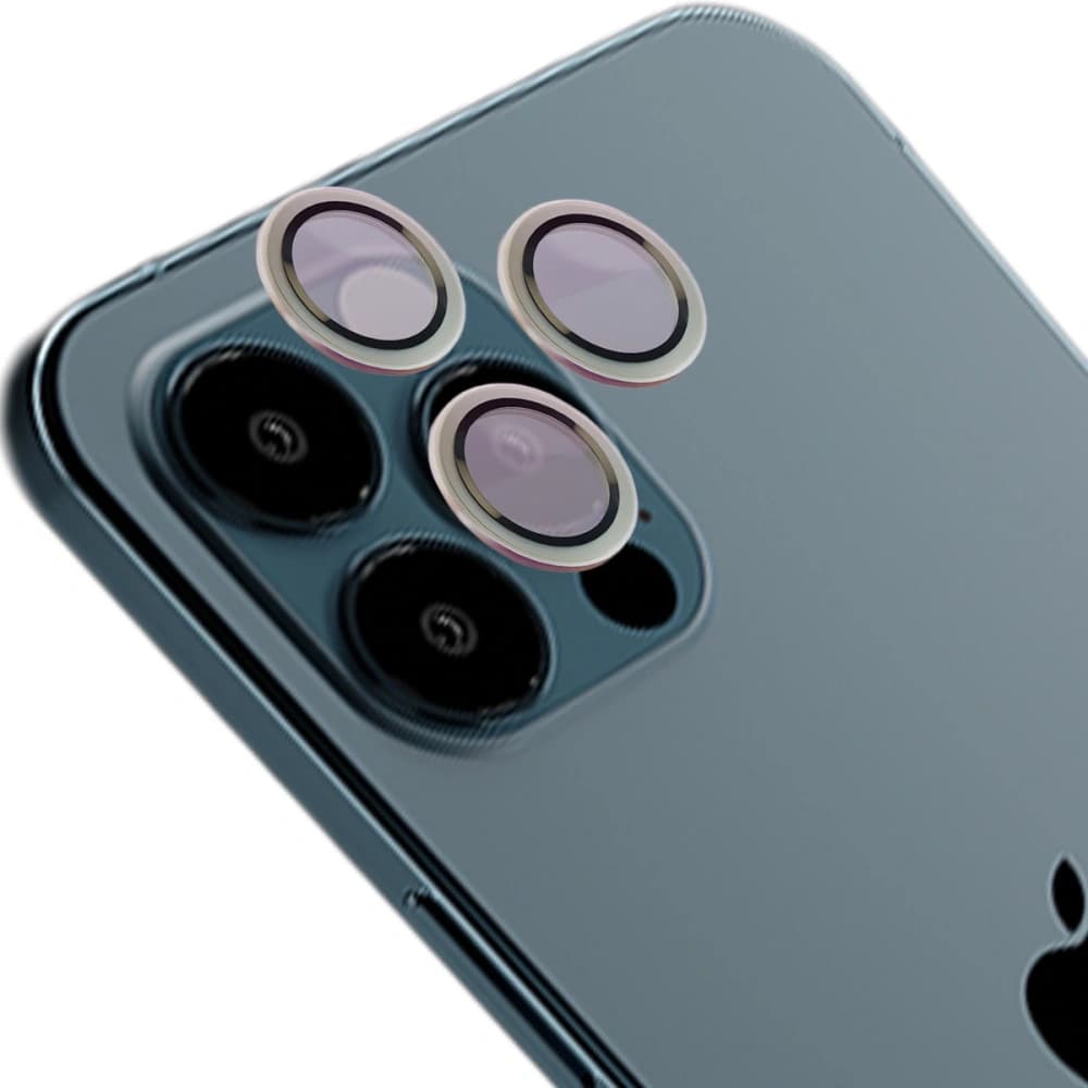 Bizon Glass Snap Lens Apple iPhone 12 Pro Max silberner Rahmen - 1