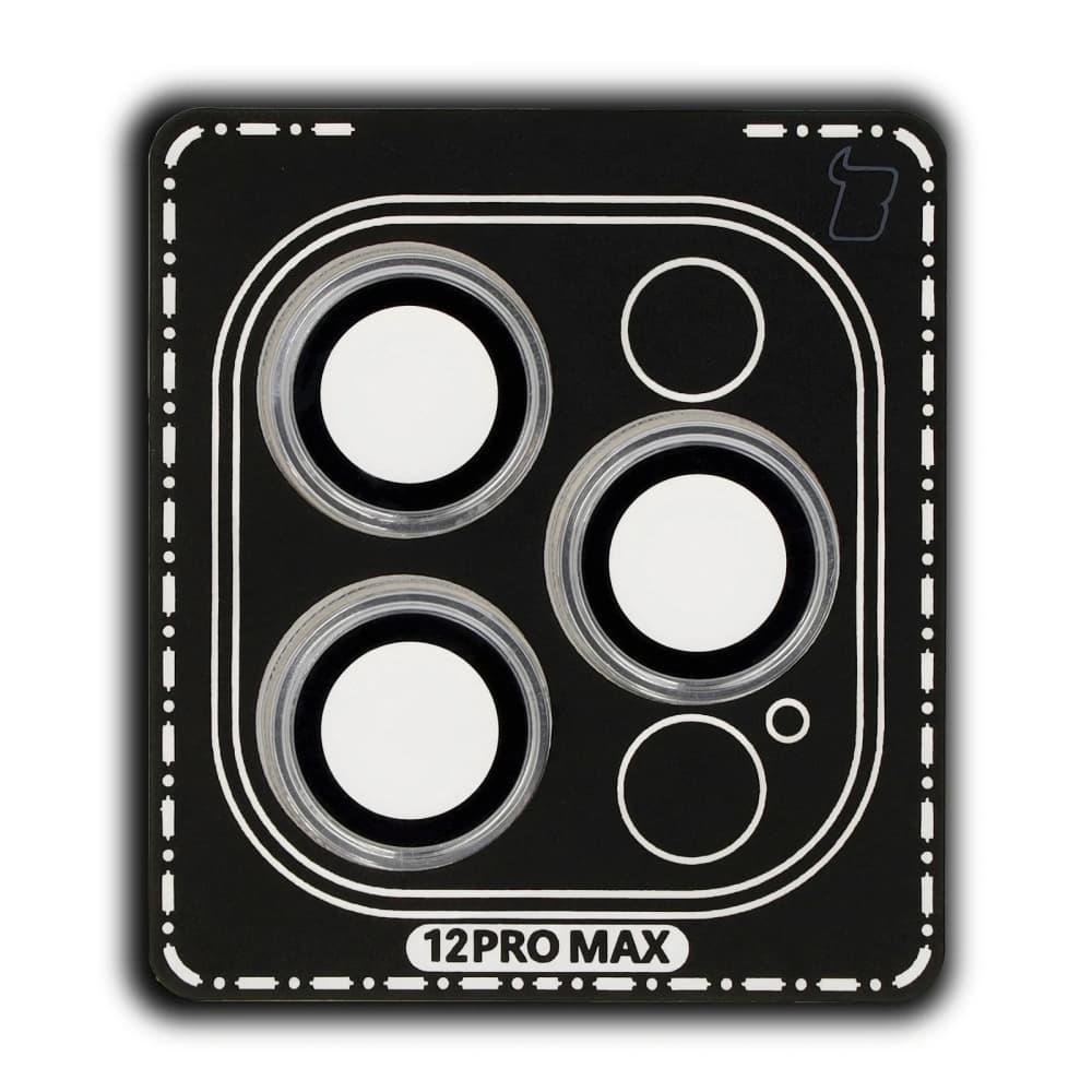 Bizon Glass Snap Lens Apple iPhone 12 Pro Max silberner Rahmen - 3