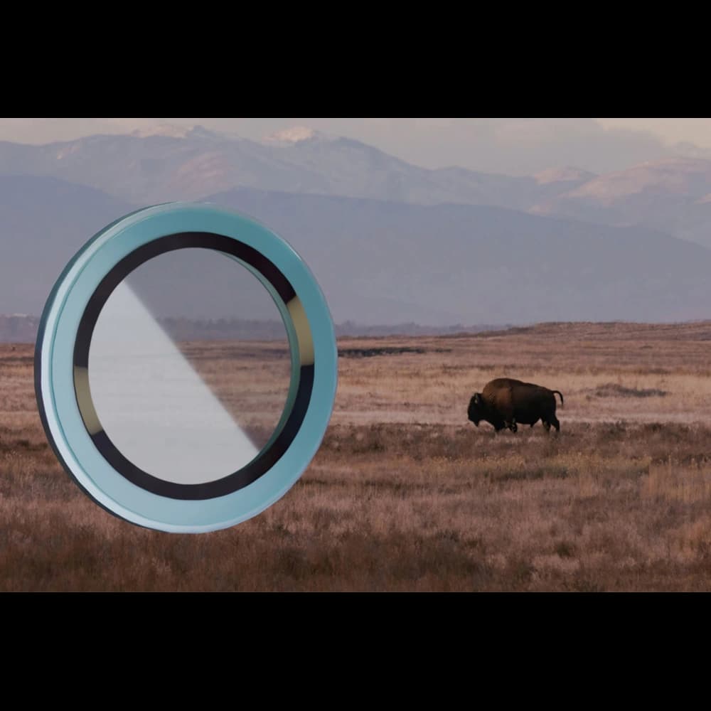 Bizon Glass Snap Lens Apple iPhone 16 / 16 Plus turquoise frame - 3