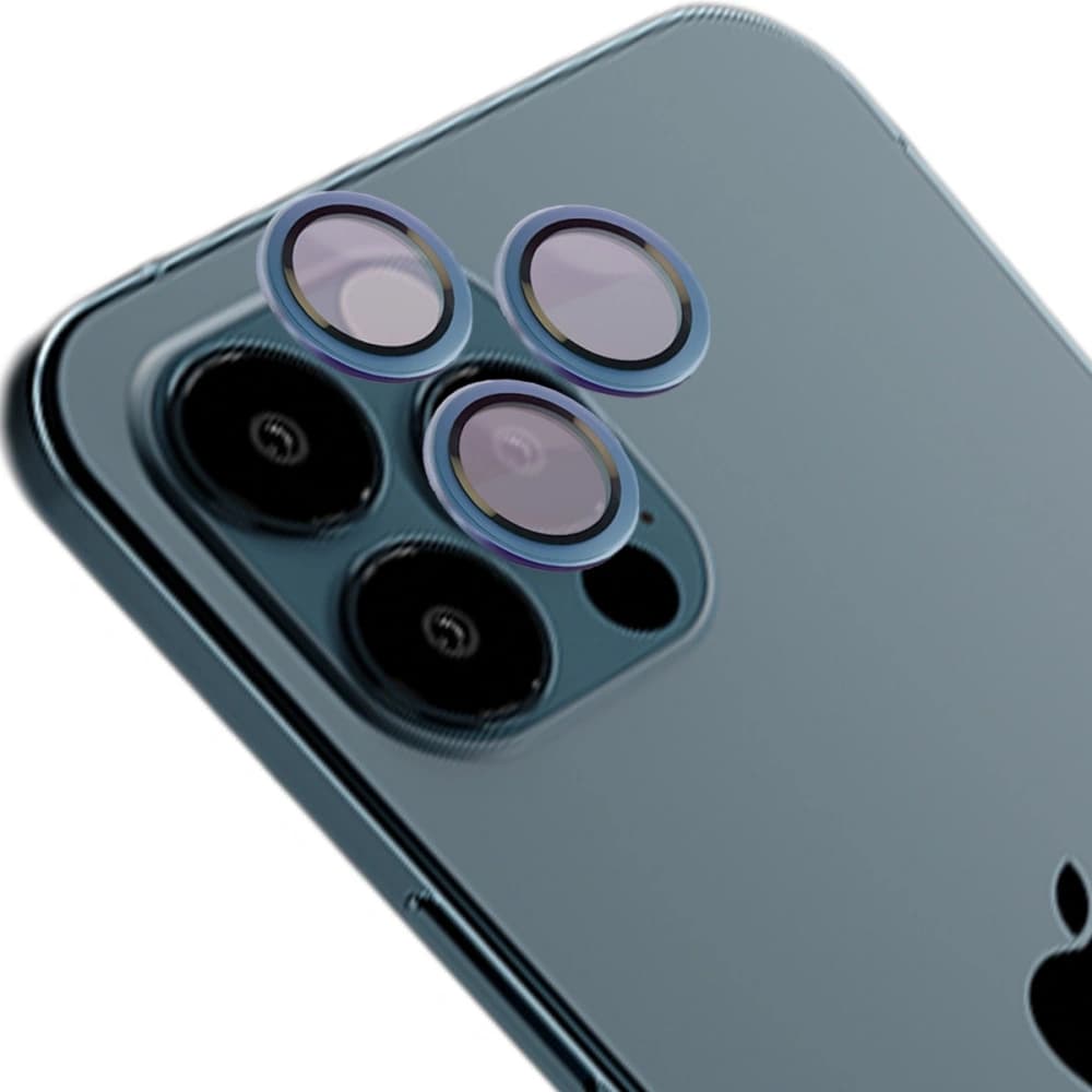 Bizon Glass Snap Lens Apple iPhone 12 Pro Max marine Rahmen - 1