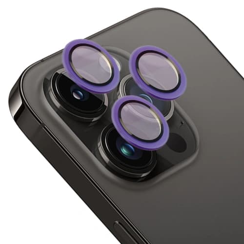 Bizon Glass Snap Lens Apple iPhone 14 Pro / 14 Pro Max dunkel lila Rahmen