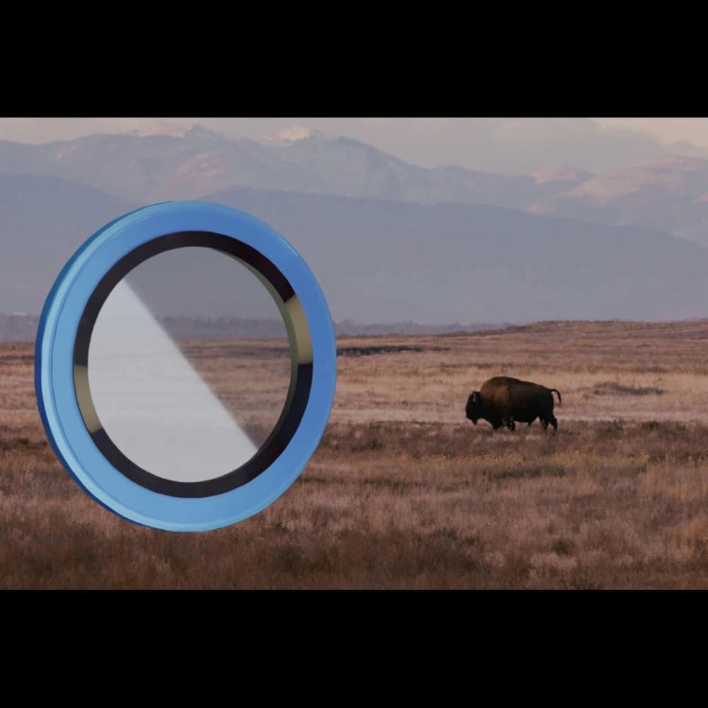 Bizon Glass Snap Lens Apple iPhone 13 / 13 Mini blauer Rahmen - 3