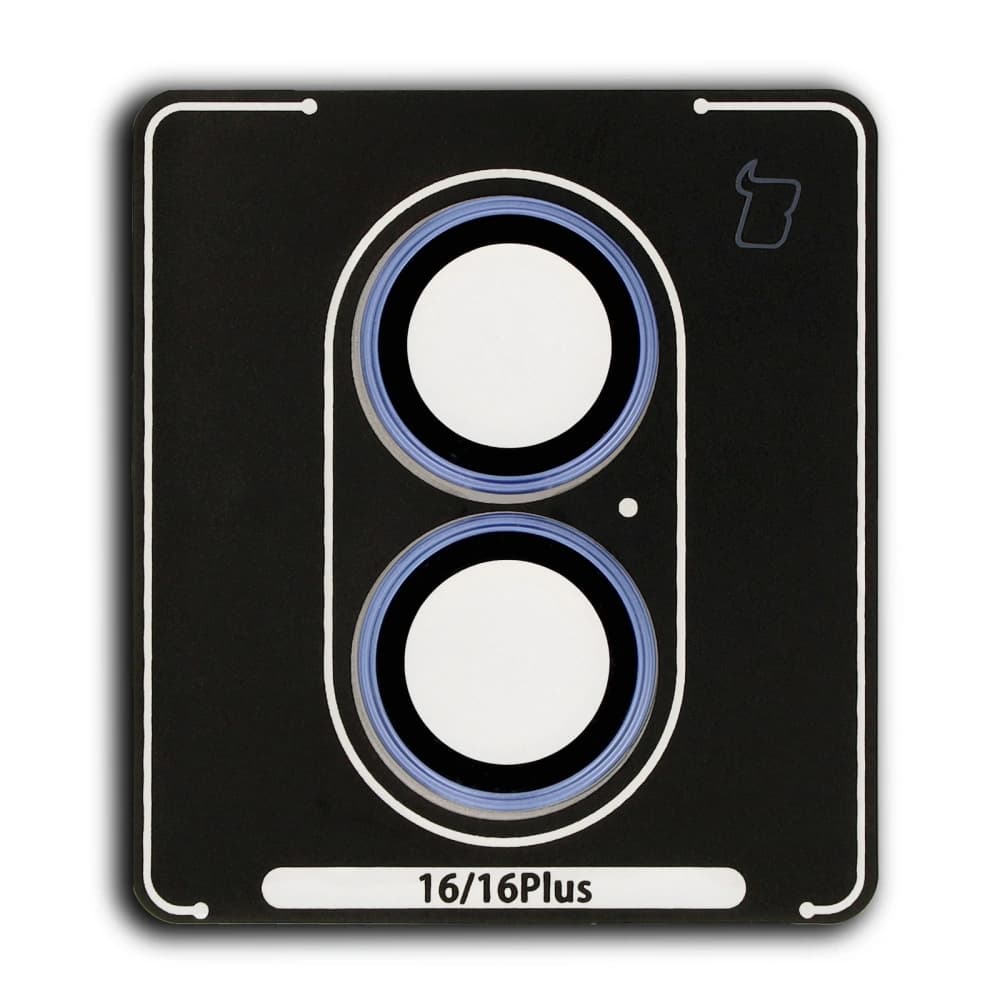 Bizon Glass Snap Lens Apple iPhone 16 / 16 Plus blauer Rahmen - 2