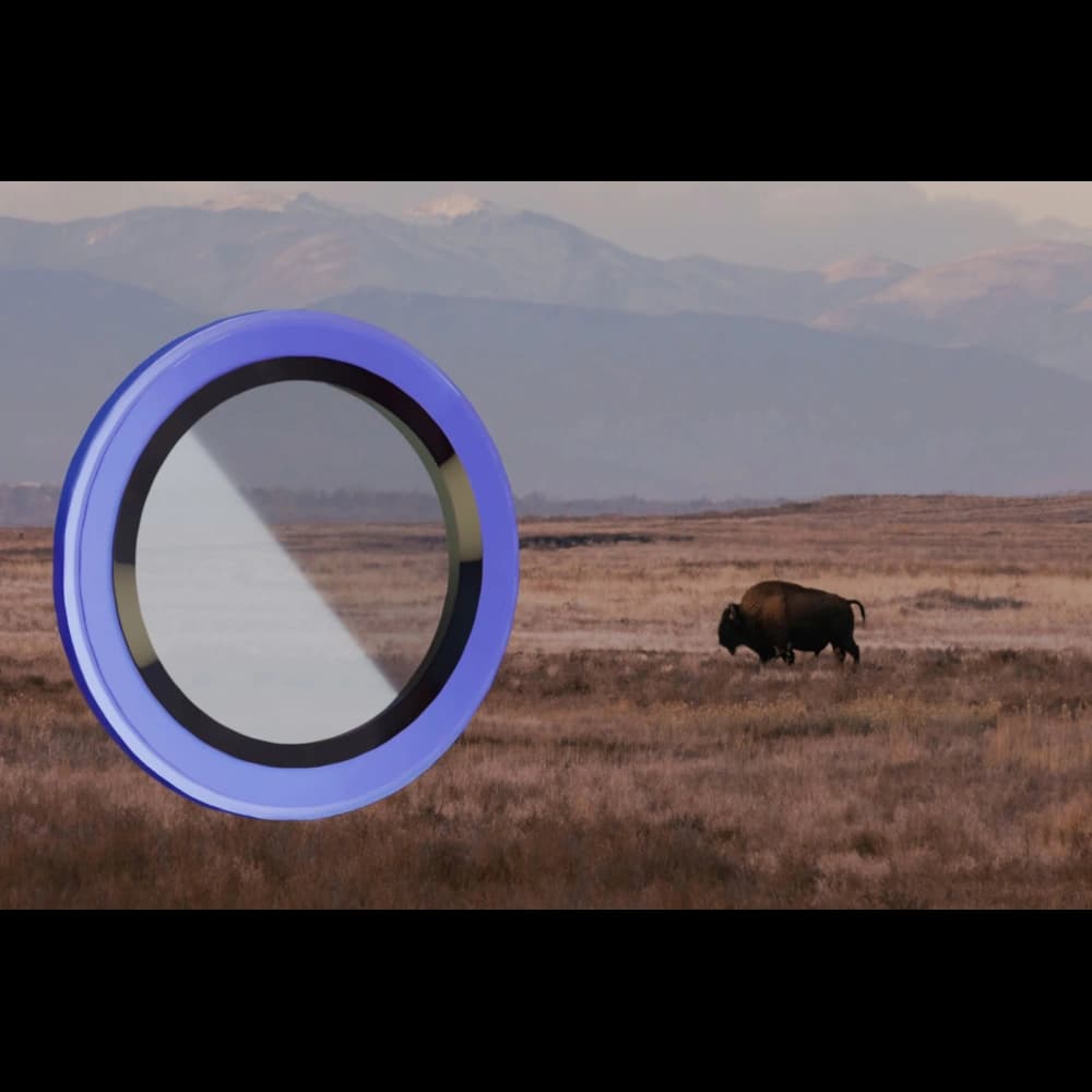 Bizon Glass Snap Lens Apple iPhone 16 / 16 Plus blauer Rahmen - 3