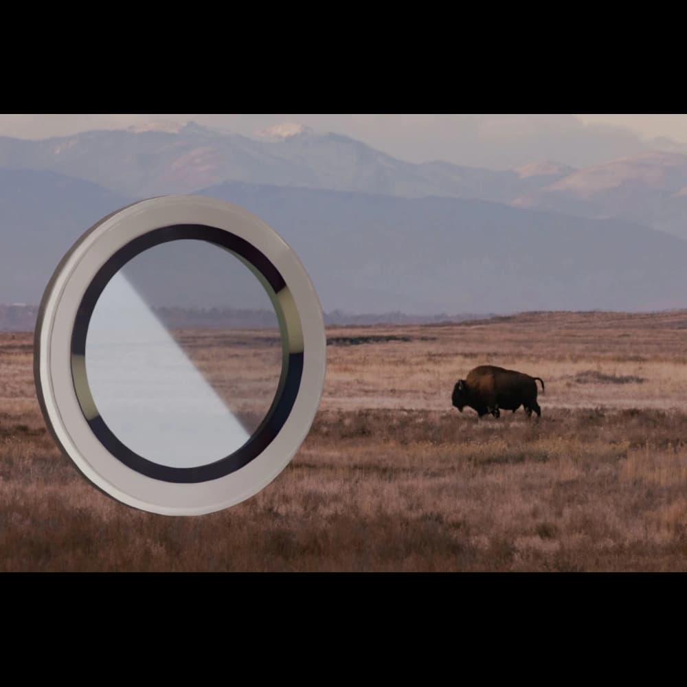 Bizon Glass Snap Lens iPhone 15 Pro / 15 Pro Max beige Rahmen - 3