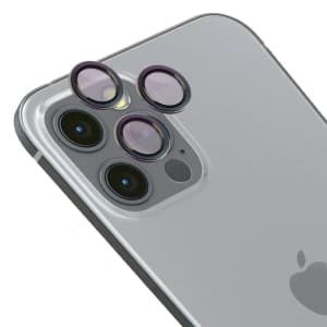 Bizon Glass Snap Lens Apple iPhone 12 Pro / 11 Pro / 11 Pro Max grauer Rahmen