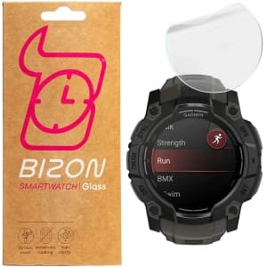 Bizon Glass Watch Hydrogel Garmin Instinct 3 50mm [2 PACK]