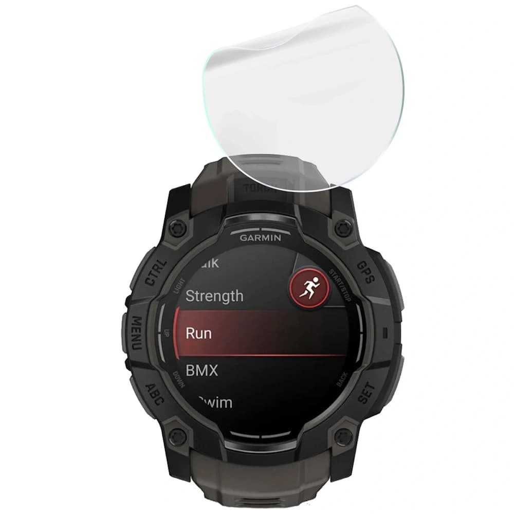 Bizon Glass Watch Hydrogel Garmin Instinct 3 50mm [2 PACK] - 3