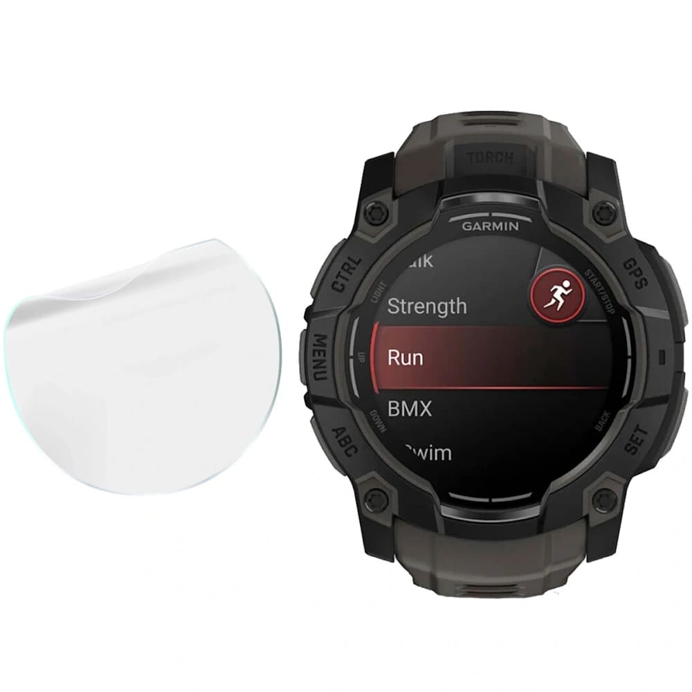 Bizon Glass Watch Hydrogel Garmin Instinct 3 50mm [2 PACK] - 5