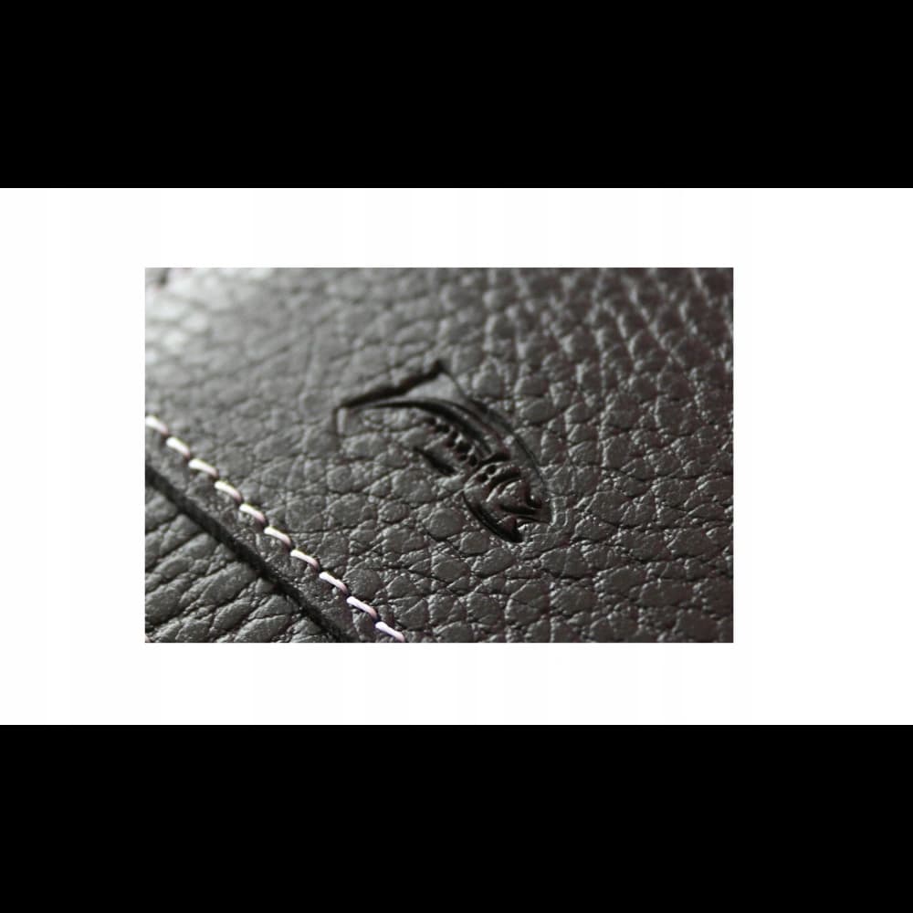 LURESKO FREYA XL leather holster for belt, phone case 165x82x10mm (black ribbed with black thread) - 11