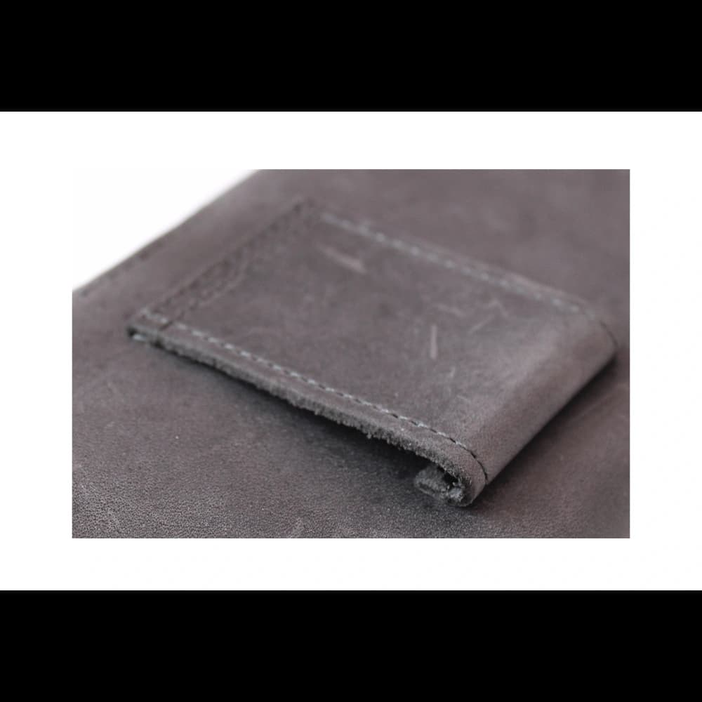 LURESKO FREYA XL leather holster for belt, phone case 165x82x10mm (gray vintage) - 7