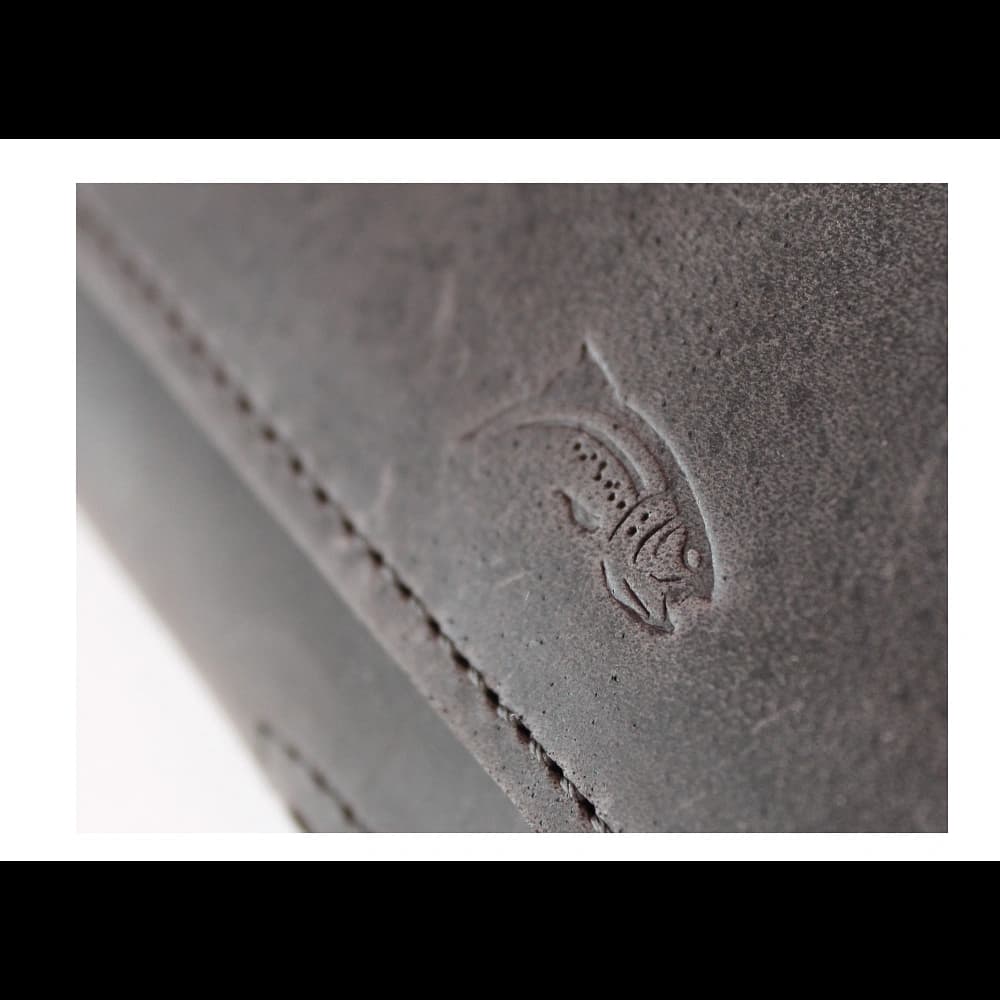 LURESKO FREYA XL leather holster for belt, phone case 165x82x10mm (gray vintage) - 11