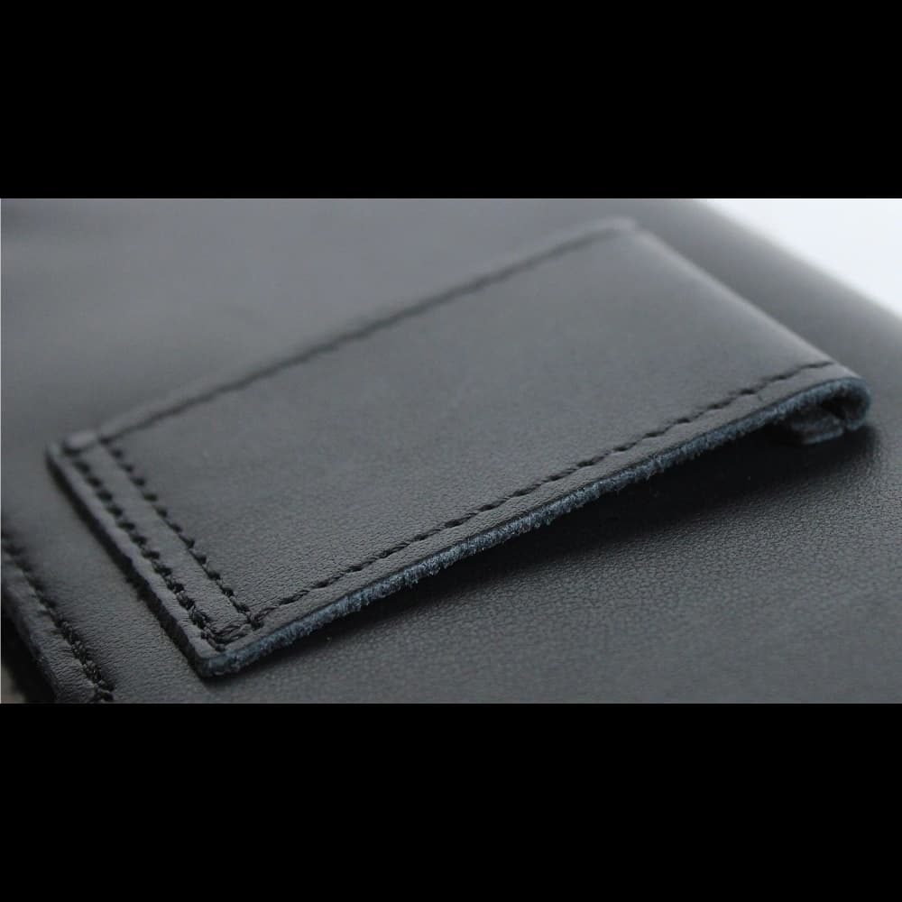 LURESKO FREYA S leather holster for belt phone case 131x62x12mm - BLACK SMOOTH - 9