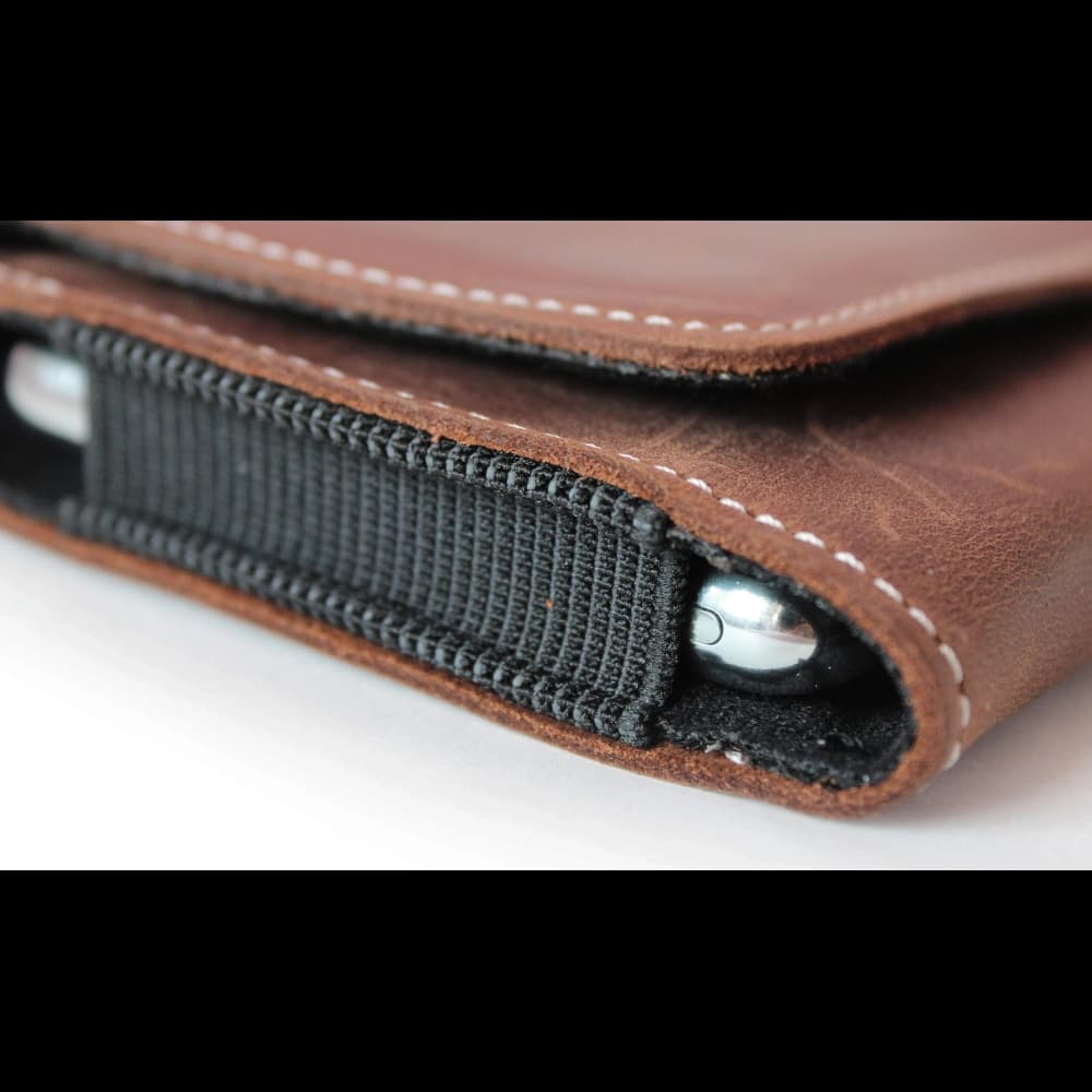 LURESKO FREYA S leather holster for belt phone case 131x62x12mm - VINTAGE BROWN - 6