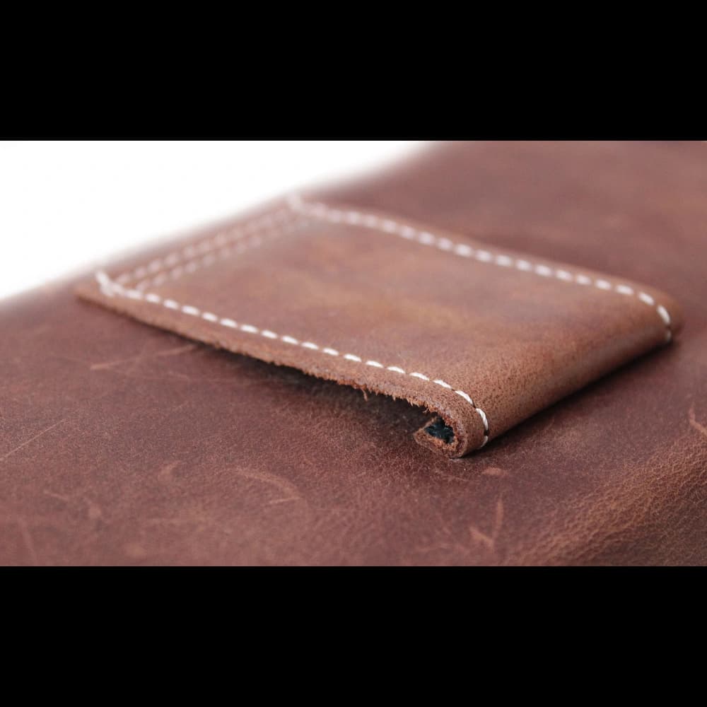 LURESKO FREYA S leather holster for belt phone case 131x62x12mm - VINTAGE BROWN - 7