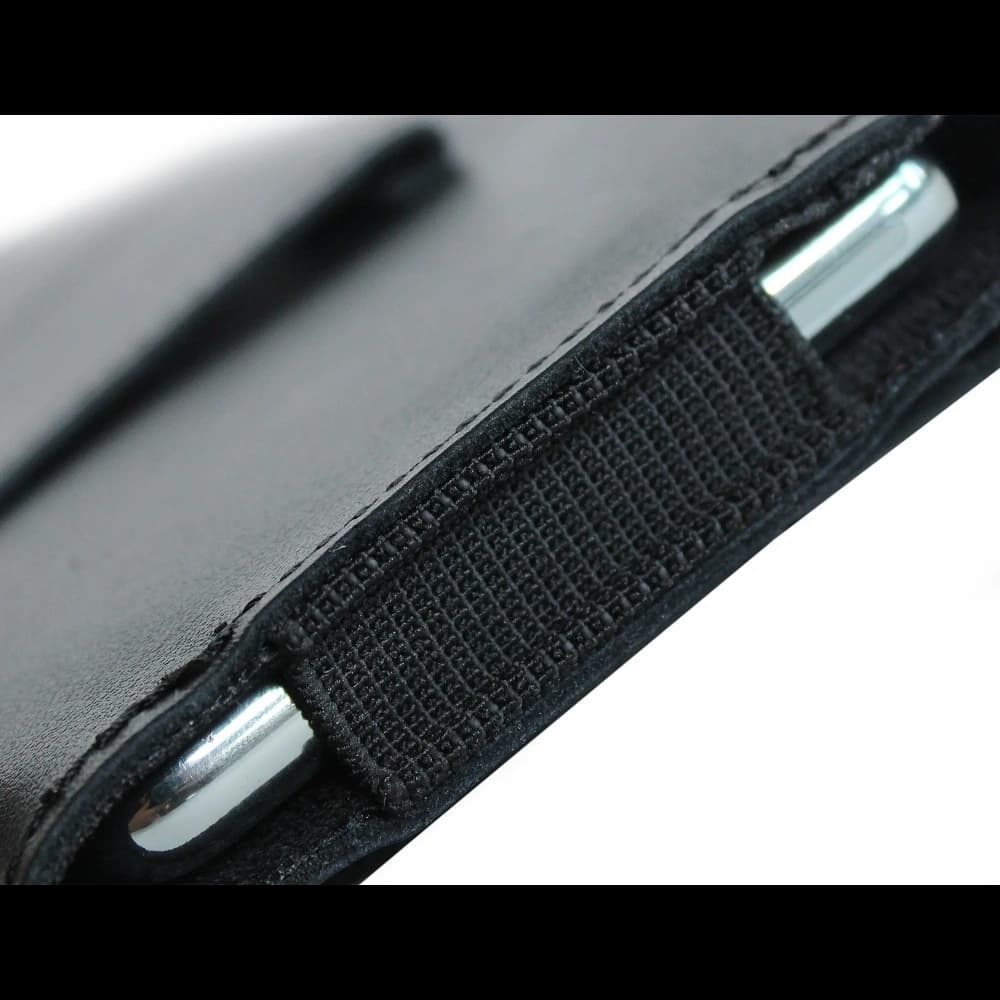LURESKO FREYA 3XL leather holster for belt, phone case 175x83x15 (black smooth with black thread) - 7